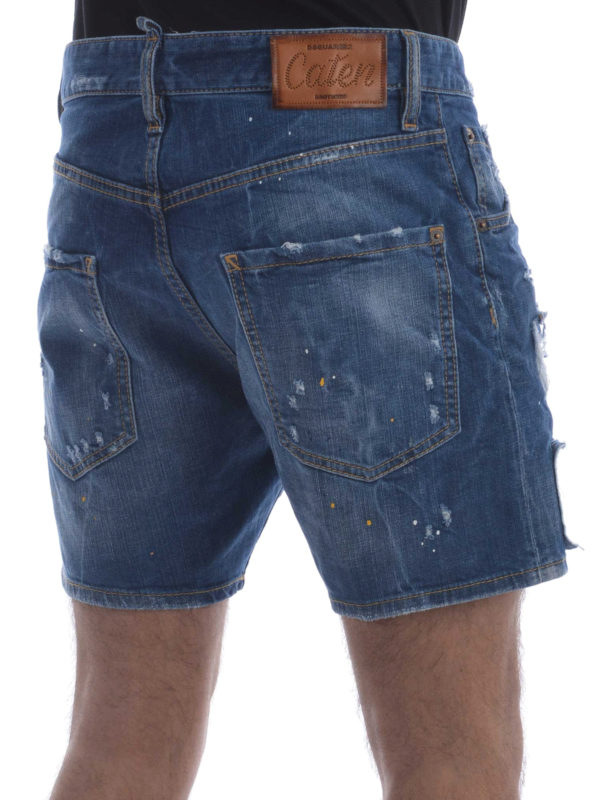 Dsquared2 Distressed denim shorts - Light Wash