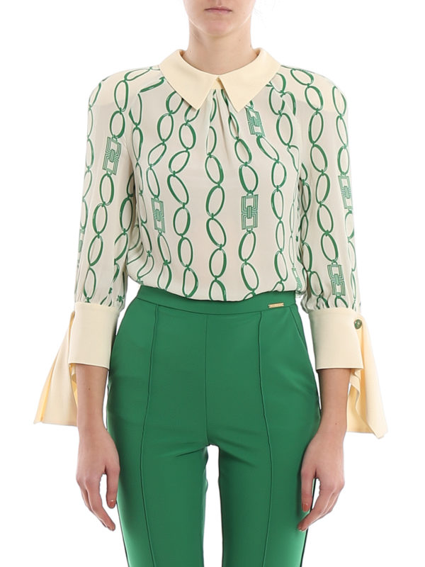 iKRIX ELISABETTA FRANCHI: blouses - Chain print blouse-style bodysuit