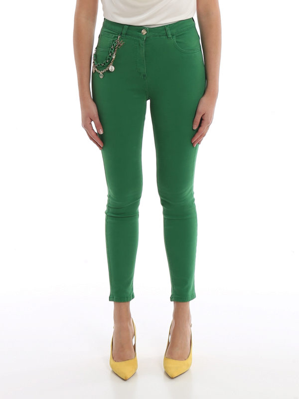 iKRIX ELISABETTA FRANCHI: skinny jeans - High waist superskinny emerald green jeans