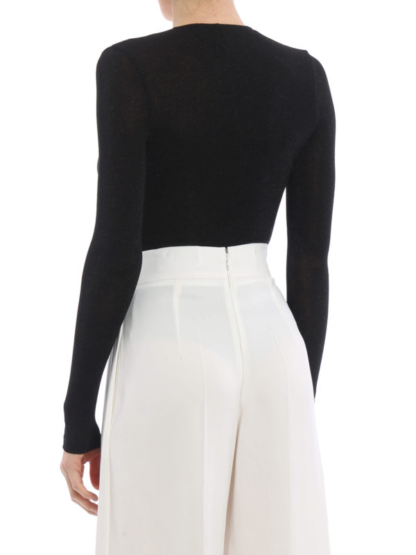 iKRIX ELISABETTA FRANCHI: t-shirt - Body in jersey lamé a manica lunga