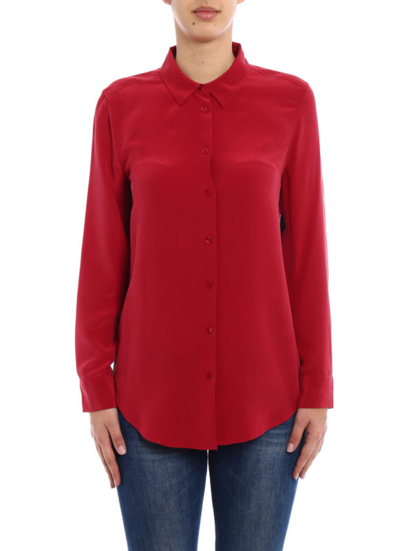 iKRIX EQUIPMENT: shirts - Essential red silk shirt