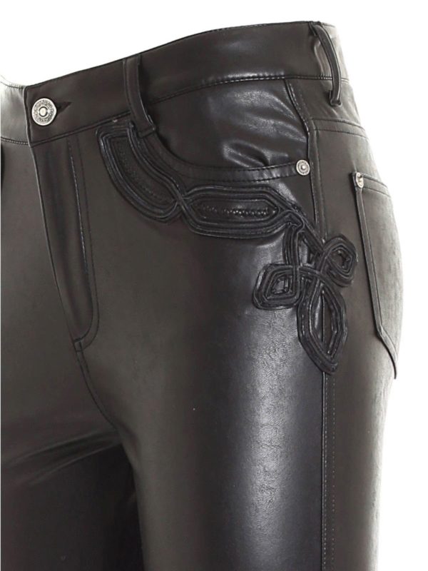 iKRIX ERMANNO SCERVINO: Pantalones de cuero - Pantalones De Cuero - Negro