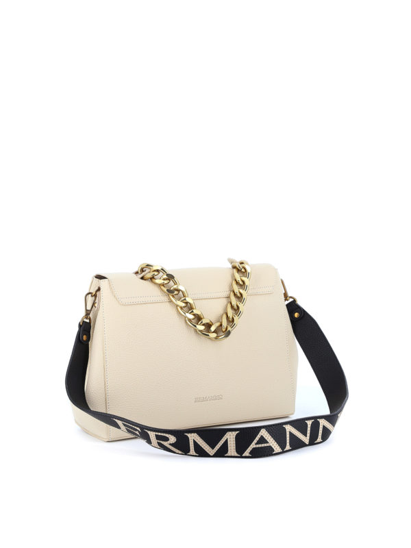 iKRIX ERMANNO SCERVINO: shoulder bags - Cream grained faux leather bag