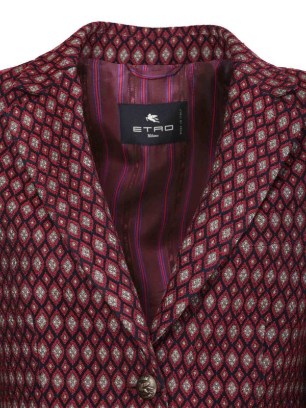 iKRIX ETRO: blazers - Patterned tailored jacket in multicolor