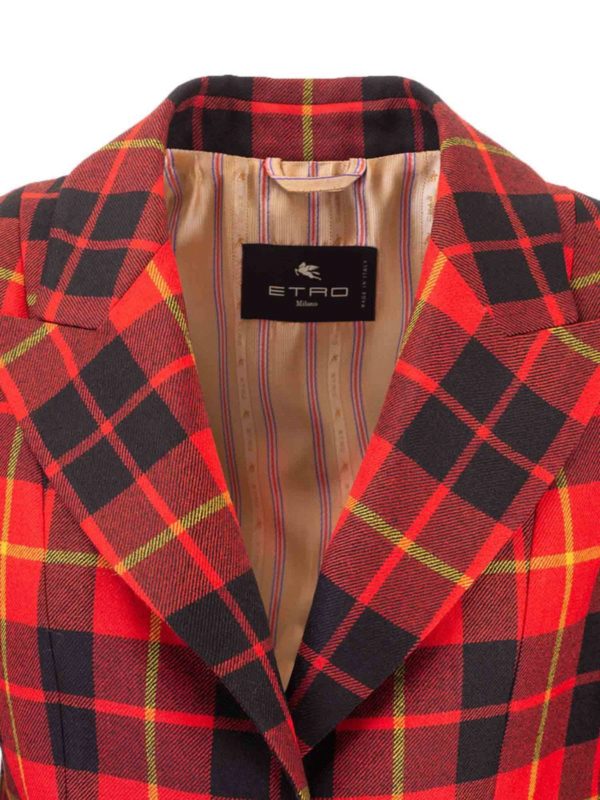 iKRIX ETRO: blazers - Tartan jacket in red