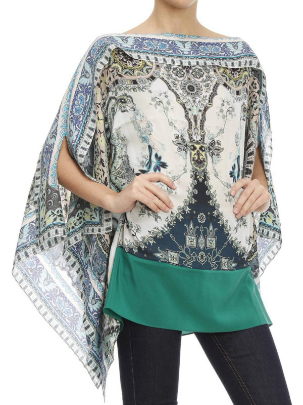 iKRIX ETRO: tunics - Printed silk kaftan