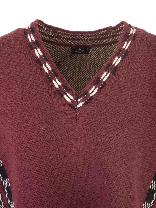 iKRIX ETRO: Suéteres con cuello pico - Sudadera - Rojo