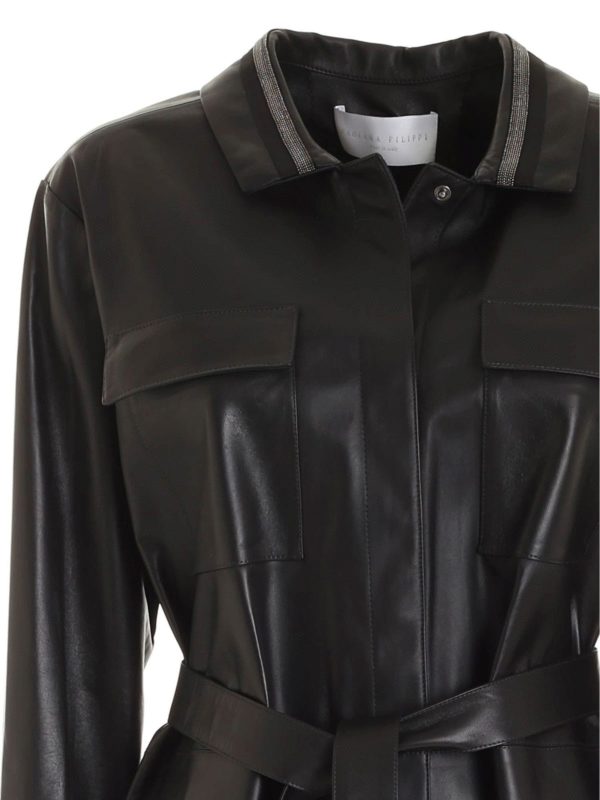 iKRIX FABIANA FILIPPI: leather jacket - Leather jacket in black