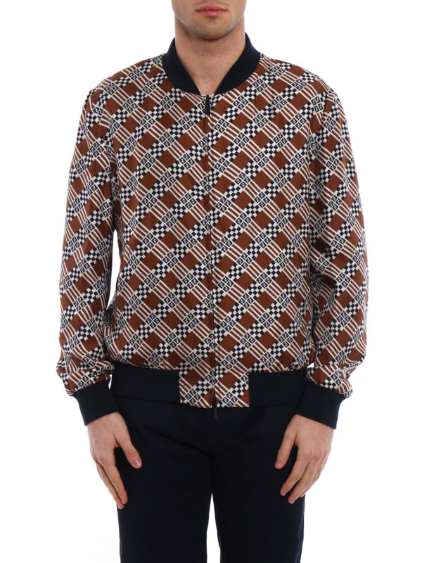 iKRIX FENDI: bombers - Reversible silk bomber jacket