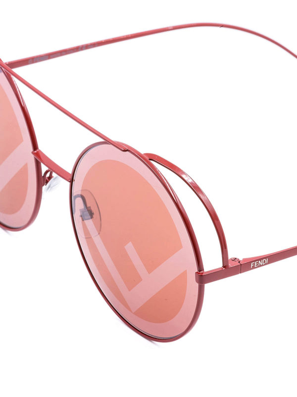 FENDI Red Runaway FF0285/S Circular Sunglasses (with case) Fendi | Accessories | Fendi Run Away Round Sunglasses Black  main image 2