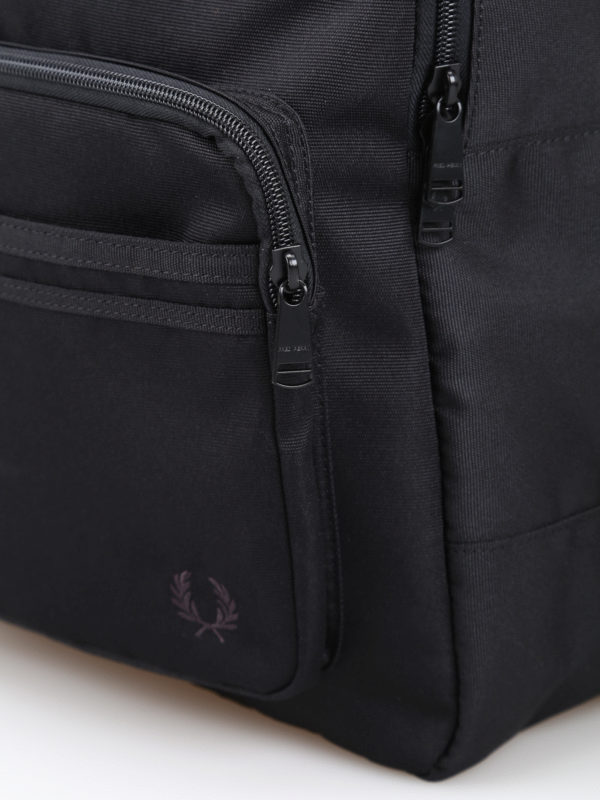 iKRIX FRED PERRY: backpacks - Black tech fabric dome backpack