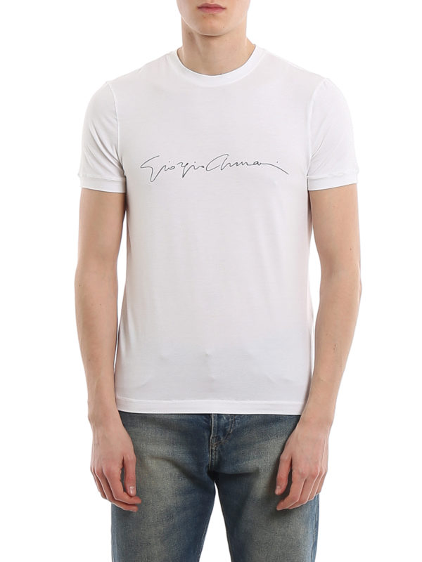 iKRIX GIORGIO ARMANI: t-shirts - Signature print T-shirt