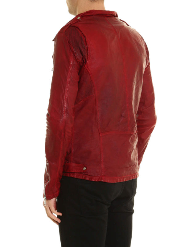 iKRIX GIORGIO BRATO: leather jacket - Creased leather  jacket