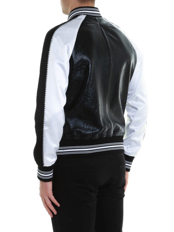 iKRIX GIVENCHY: bombers - Satin sleeved leather bomber