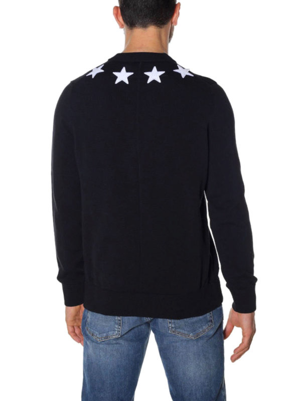 iKRIX GIVENCHY: crew necks - Star patch black cotton sweater