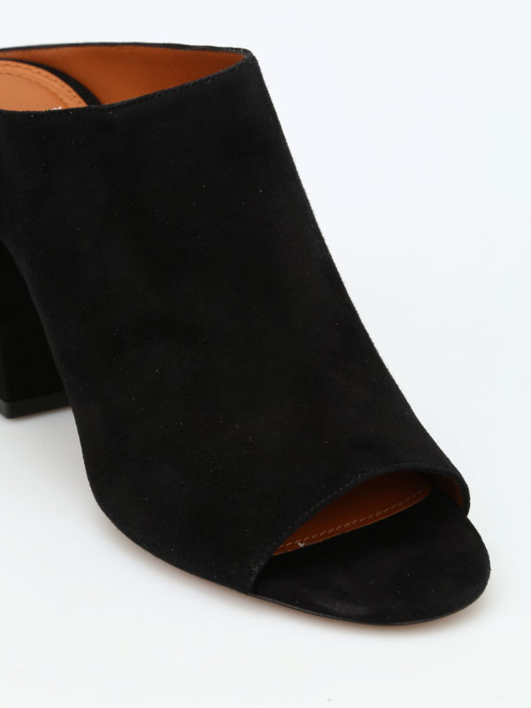 iKRIX GIVENCHY: mules shoes - Embellished open toe suede mules