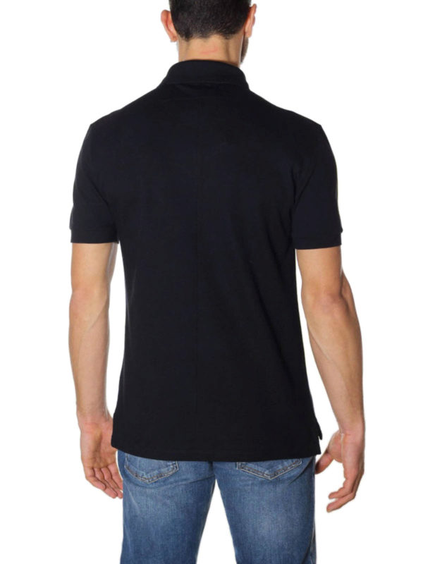 iKRIX GIVENCHY: polo shirts - Logo red patch black polo shirt