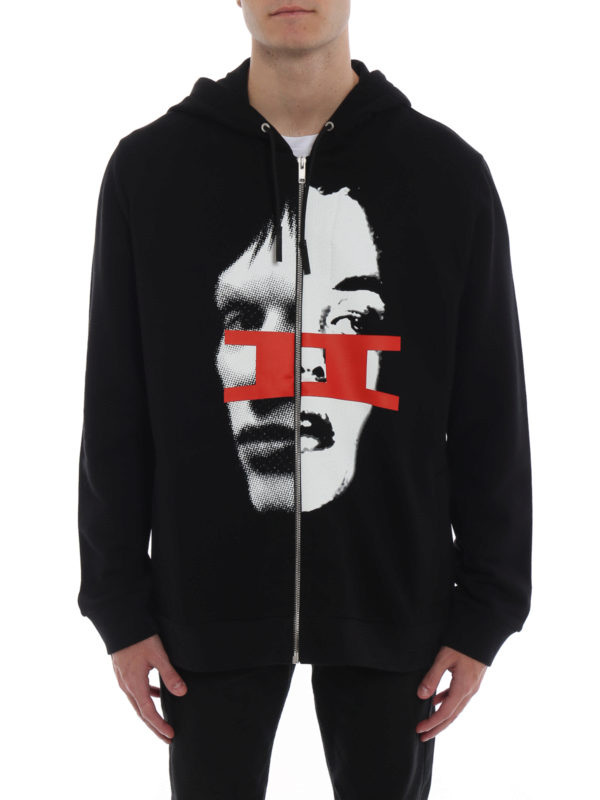 iKRIX GIVENCHY: Sweatshirts & Sweaters - Gemini faces slim zip hoodie