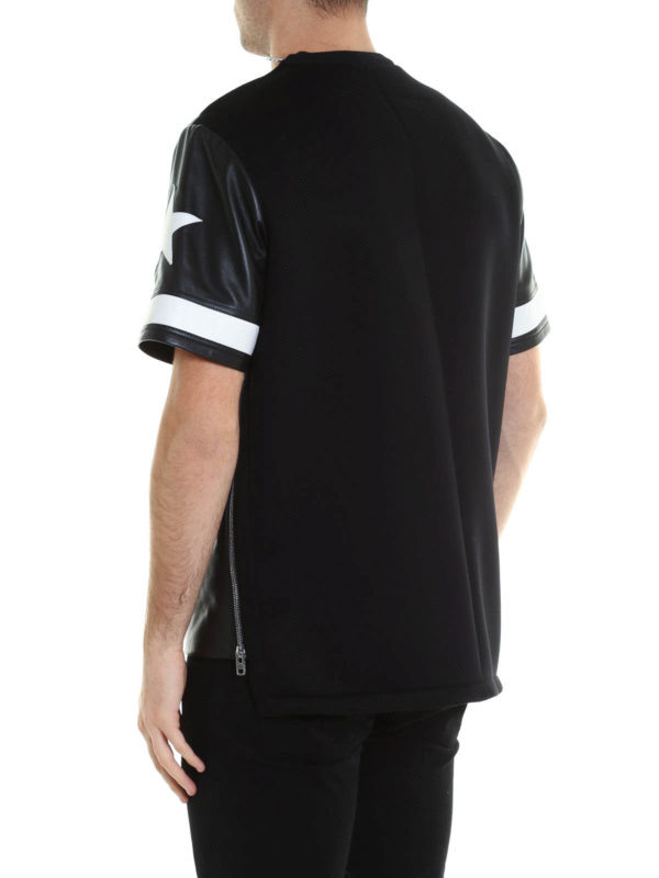 iKRIX GIVENCHY: t-shirts - Leather and scuba T-shirt