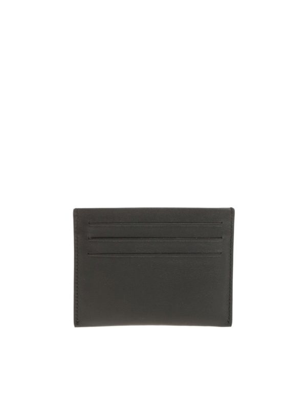 iKRIX GIVENCHY: wallets & purses - Black card holder with white logo print