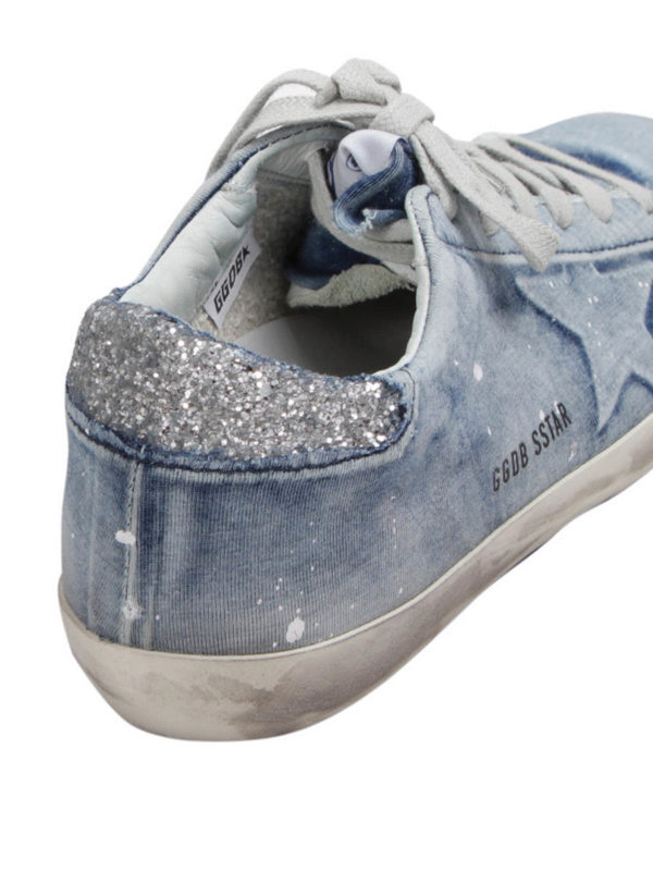 iKRIX GOLDEN GOOSE: trainers - Denim-leather Super Star sneakers