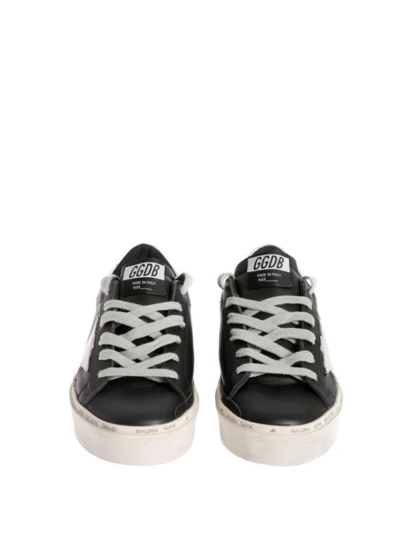 iKRIX GOLDEN GOOSE: trainers - Hi Star sneakers in black with laminated logo