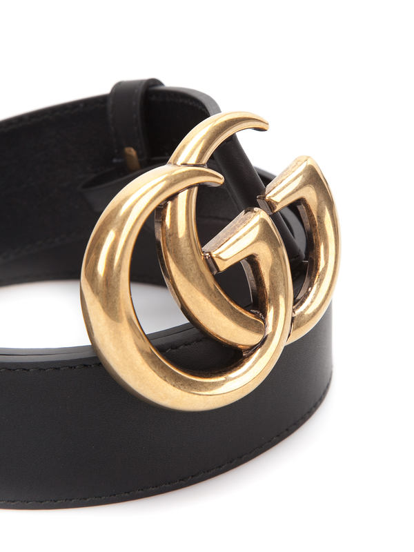 iKRIX GUCCI: belts - Leather belt with double G buckle