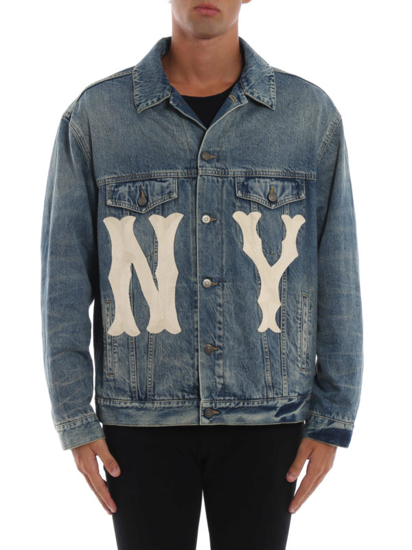 iKRIX GUCCI: denim jacket - NY Yankees™ patch denim jacket