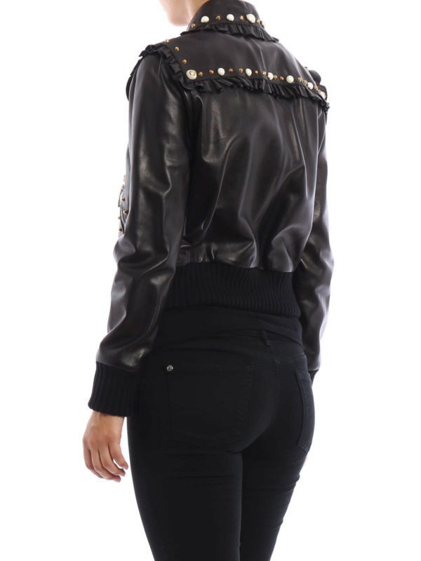 iKRIX GUCCI: leather jacket - Leather studded bomber