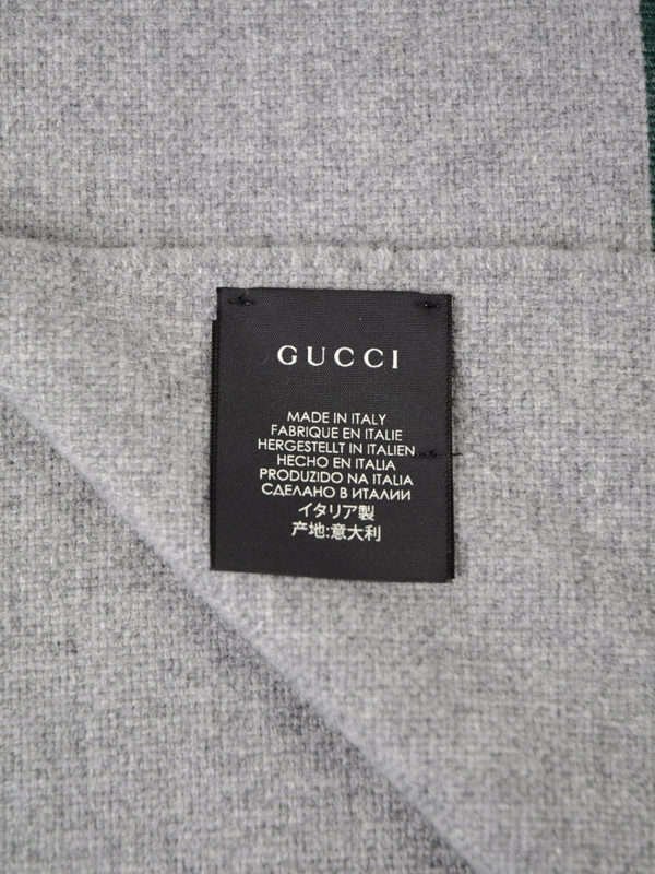 iKRIX GUCCI: scarves - Bee embroidery wool scarf