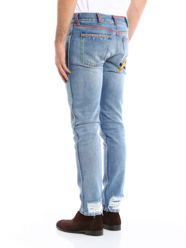 iKRIX GUCCI: straight leg jeans - Embroidered vintage jeans