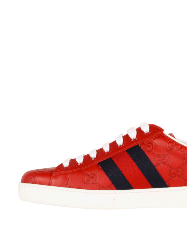 iKRIX GUCCI: trainers - Guccissima leather web sneakers