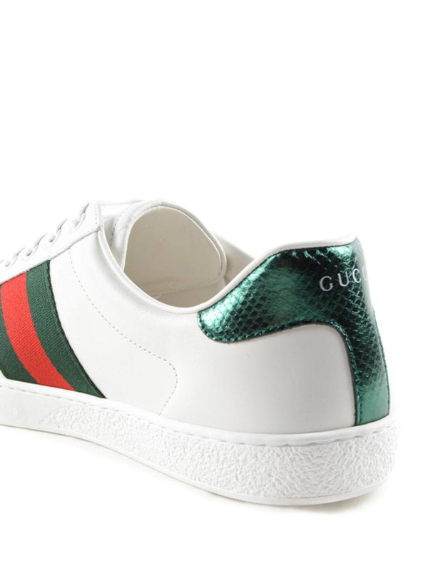 iKRIX GUCCI: trainers - Web and tiger patch sneakers