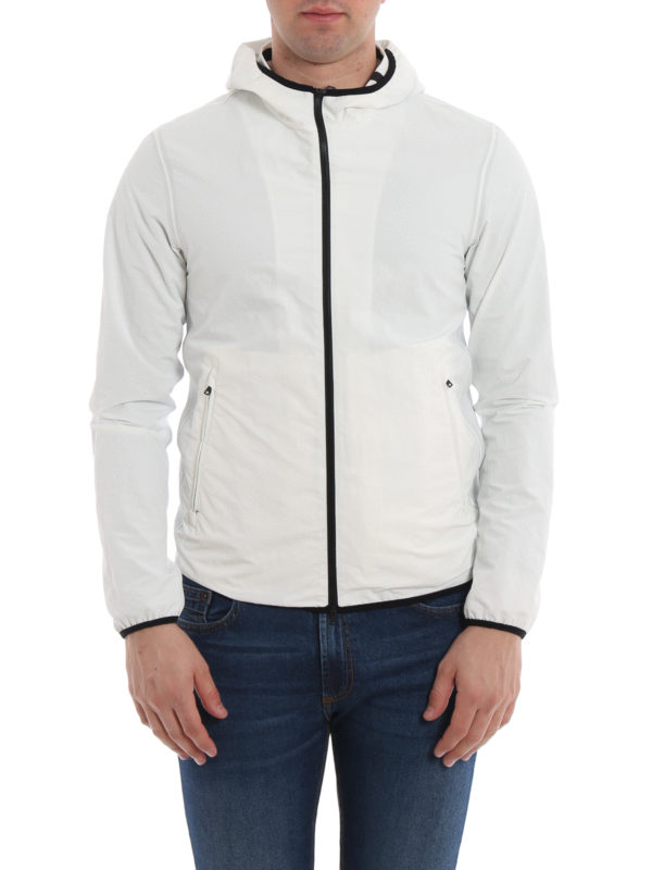 iKRIX HERNO: casual jackets - Matte plaster tech fabric hooded jacket