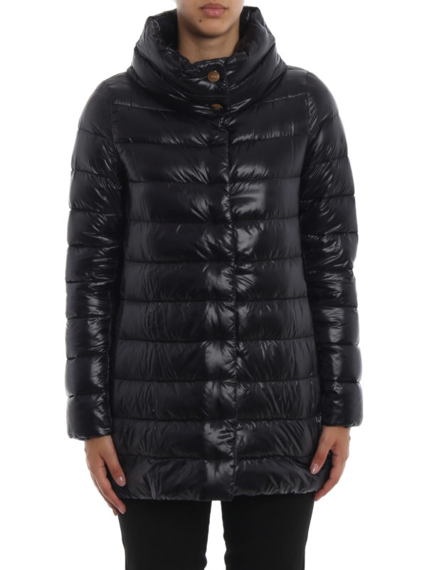 iKRIX HERNO: padded coats - Amelia black ultralight down coat