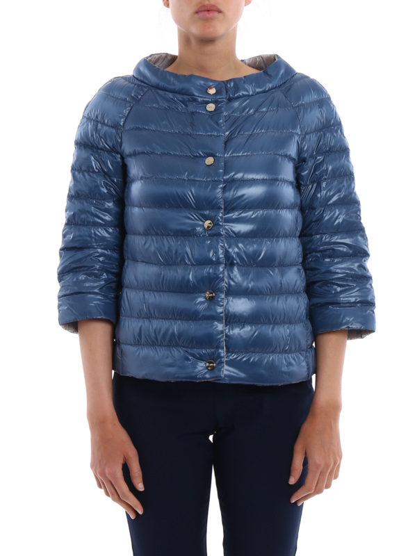 iKRIX HERNO: padded jackets - Boat neck reversible puffer jacket