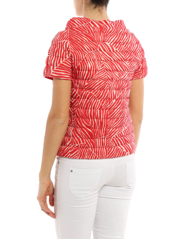 iKRIX HERNO: Kurze Daunenjacken - Langer Daunenmantel Fur Damen - Rot