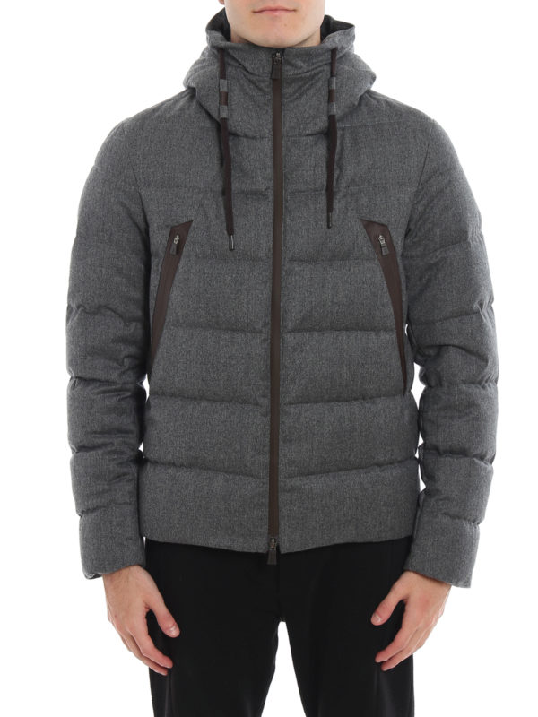 iKRIX HERNO: padded jackets - Laminar wool hooded puffer jacket