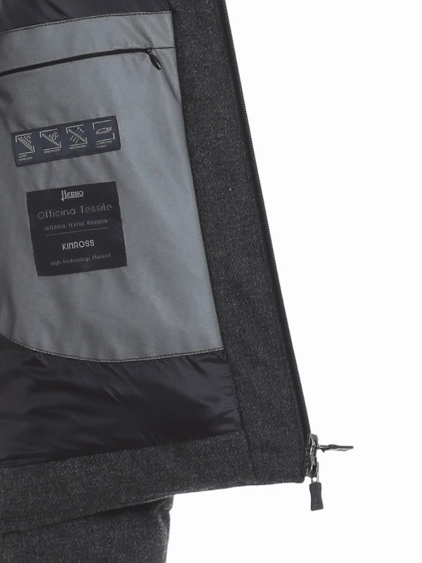 iKRIX HERNO: padded jackets - Mélange wool blend puffer jacket