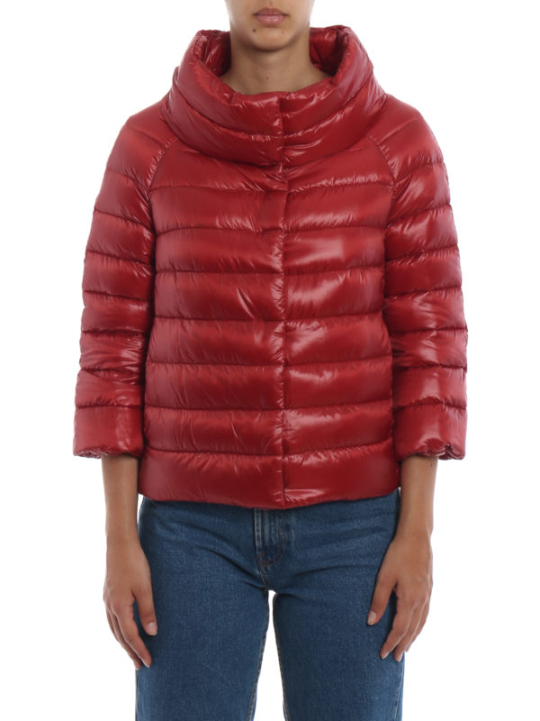 iKRIX HERNO: padded jackets - Sofia red nylon padded jacket
