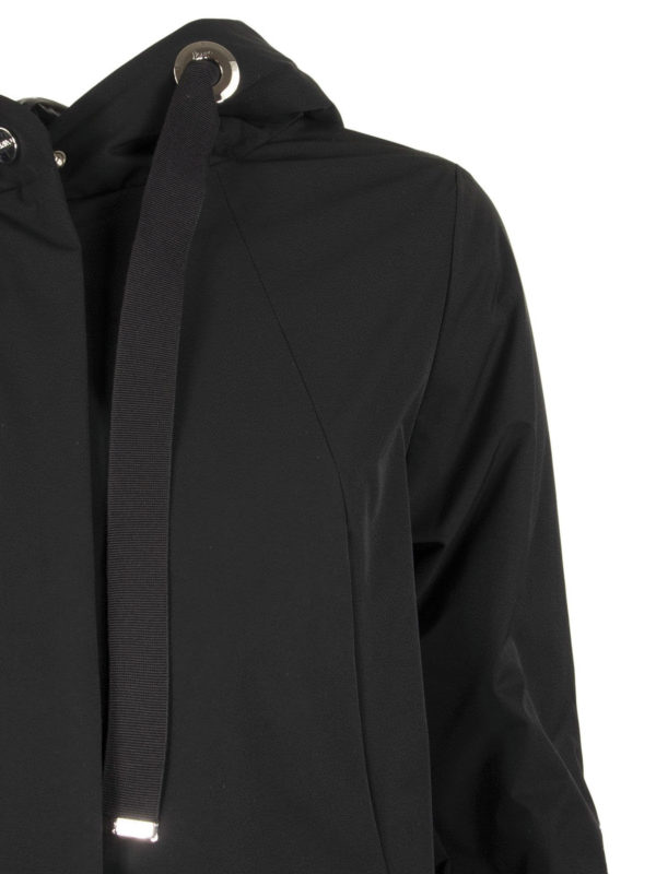 iKRIX HERNO: parka - Parka nero con maxi coulisse