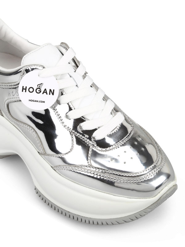 Hogan Maxi I Active metallic leather sneakers