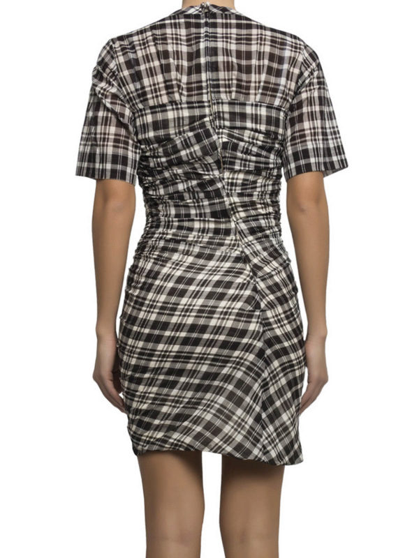iKRIX Isabel Marant Etoile: short dresses - Ruched check cotton dress