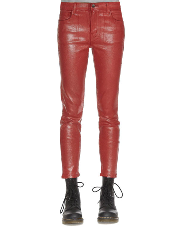 iKRIX J BRAND: skinny jeans - Red metallic denim jeans