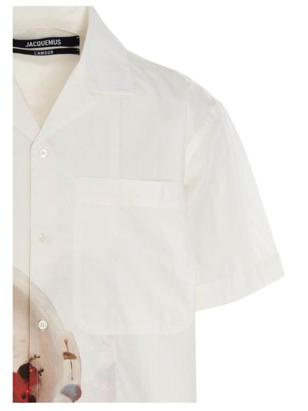 iKRIX JACQUEMUS: shirts - Printed bwling shirt in white