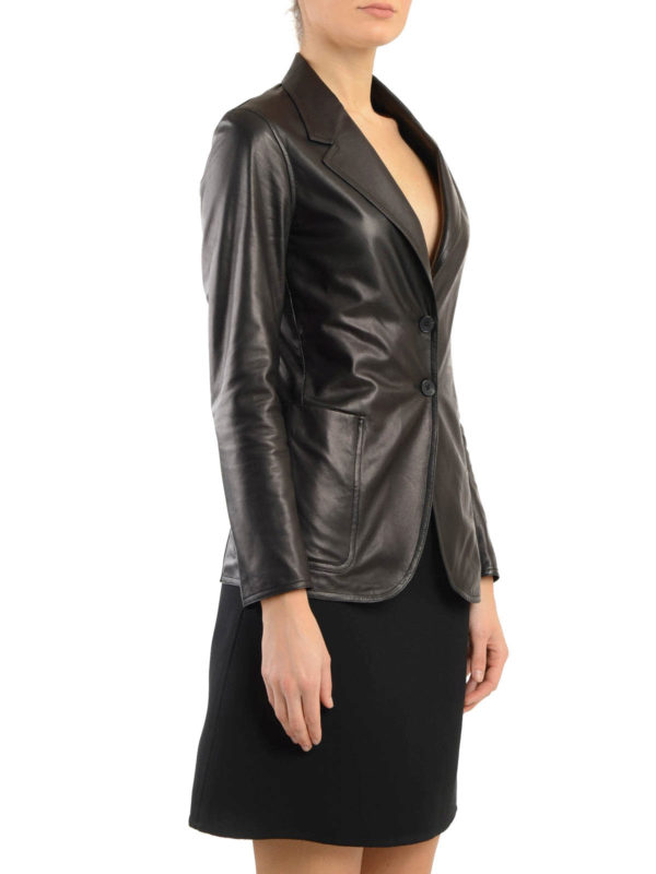 iKRIX JIL SANDER: leather jacket - Leather blazer