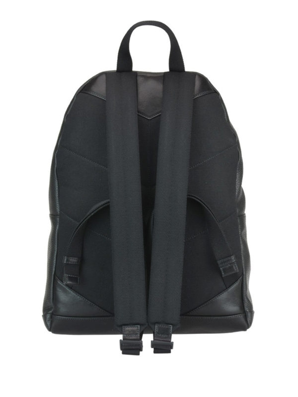 Jimmy Choo Wilmer maxi logo patch leather backpack|WILMERGNLBLACK