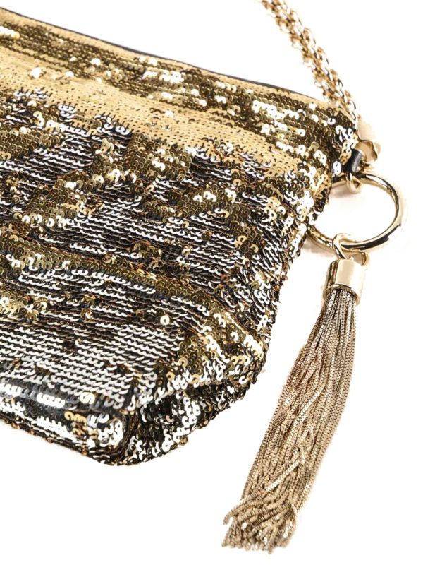 iKRIX JIMMY CHOO: clutches - Callie gold and silver sequined clutch