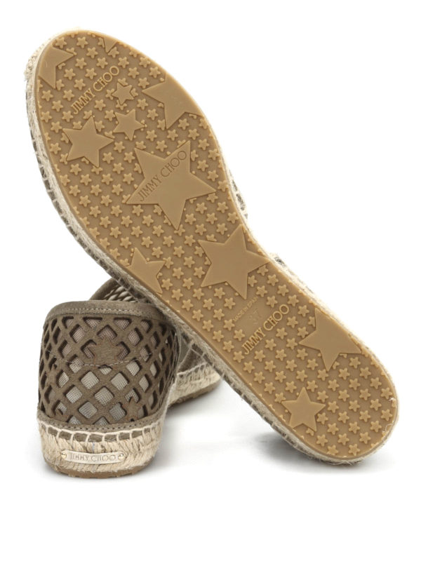 iKRIX JIMMY CHOO: espadrilles - Dreya perforated suede espadrilles