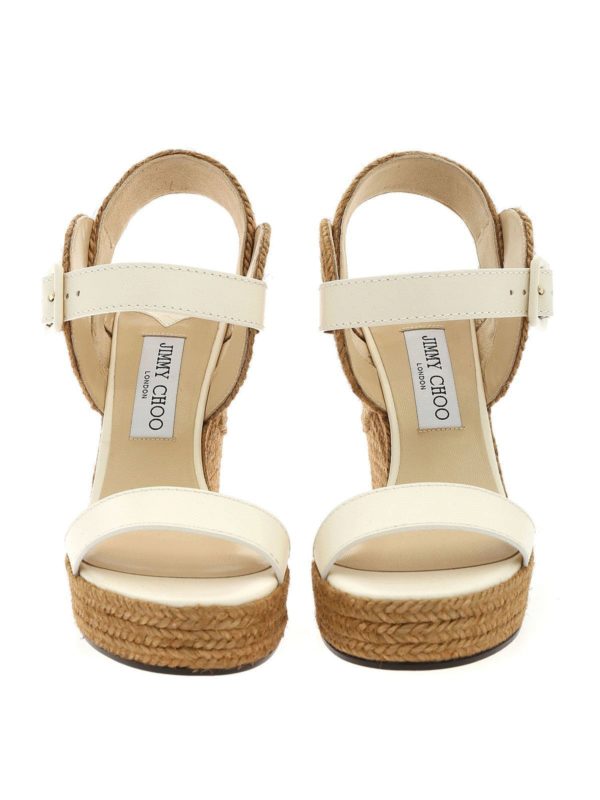 iKRIX JIMMY CHOO: sandals - Delphi 100 wedges in white